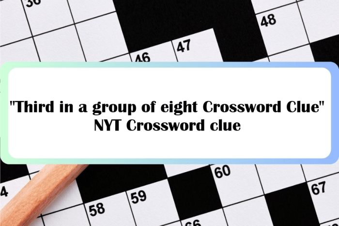 Based on eight crossword clue