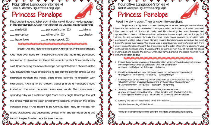 Identifying figurative language in fiction answer key